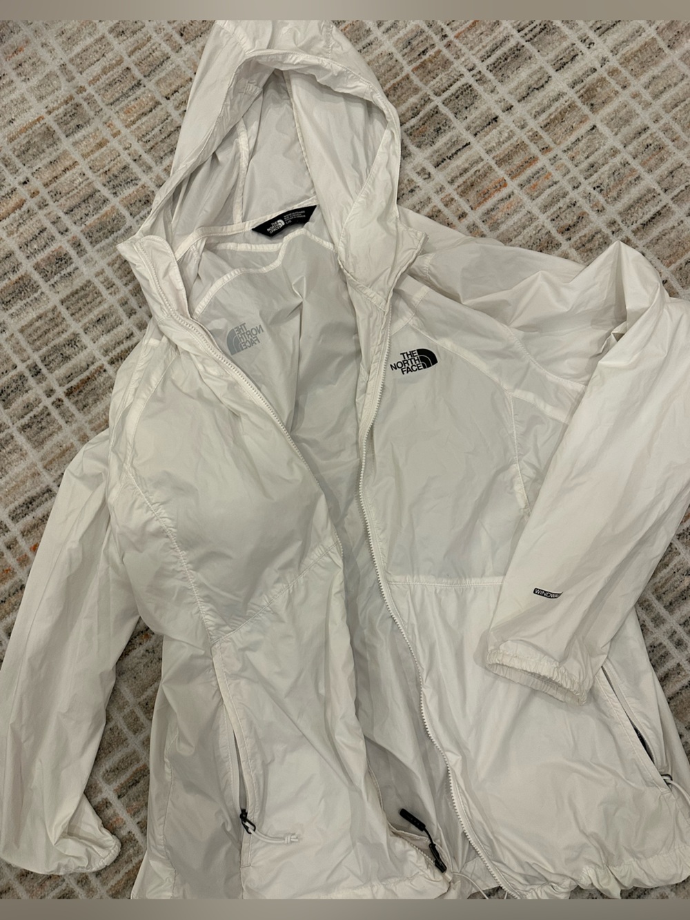 The North Face White Women's Hooded Windbreaker Jacket